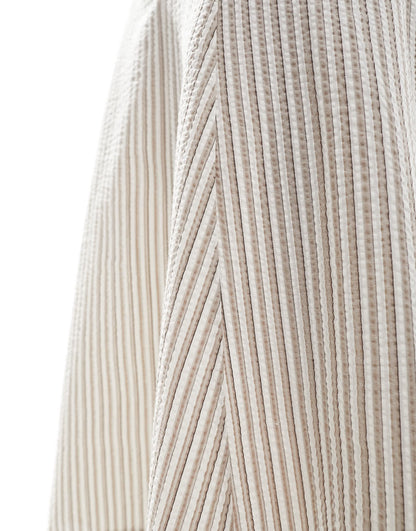 Daisy Street low rise hanky hem midi skirt in brown stripe