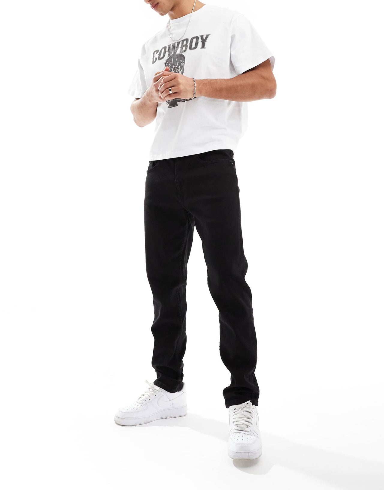 DTT stretch slim fit jeans in black