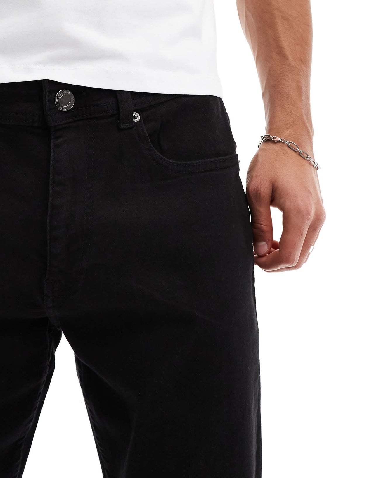 DTT stretch slim fit jeans in black