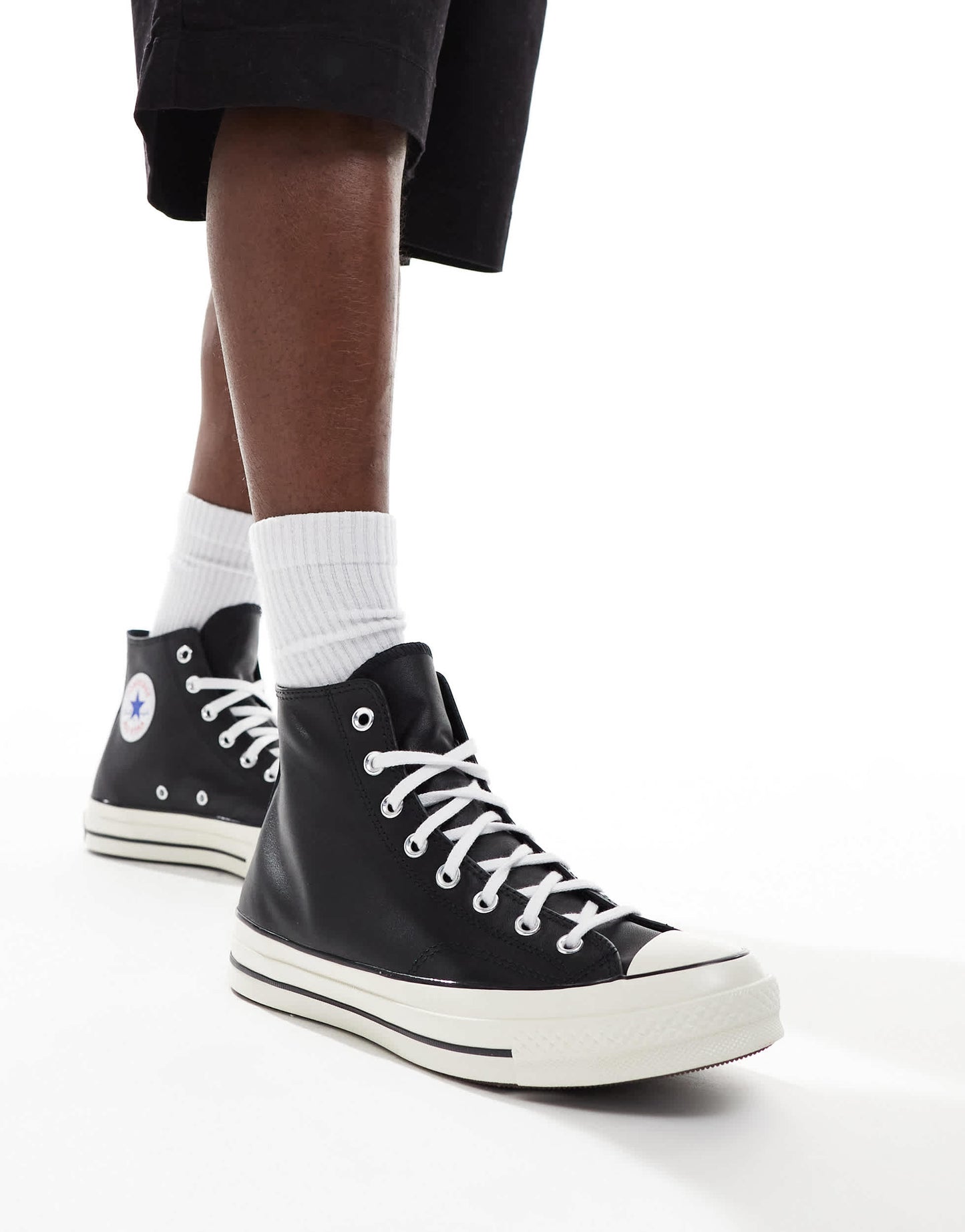 Converse Chuck 70 Hi trainers in leather look black