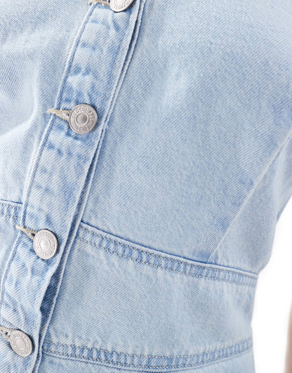 Levi's Janeesah halter denim dress in light blue