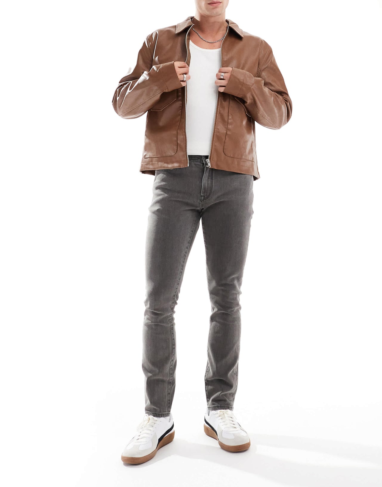 River Island skinny mercury jeans in dark grey