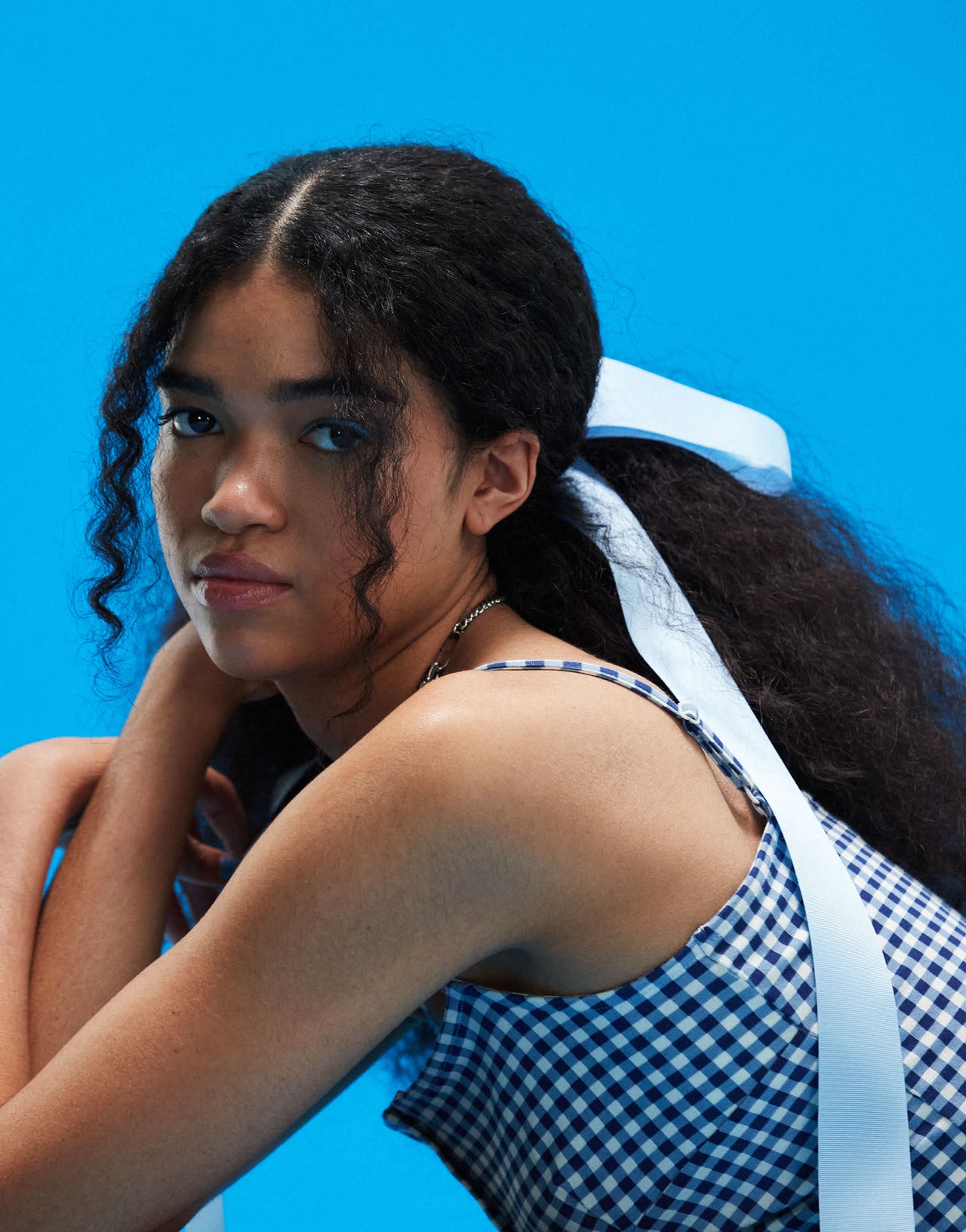 ASOS DESIGN horn button cami vest in gingham print