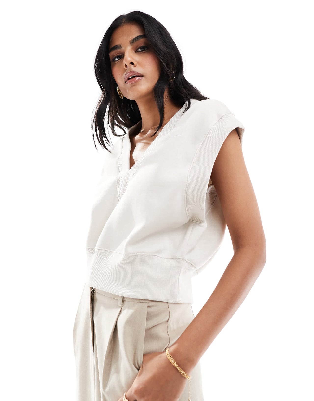 Nike Phoenix Fleece vest in orewood