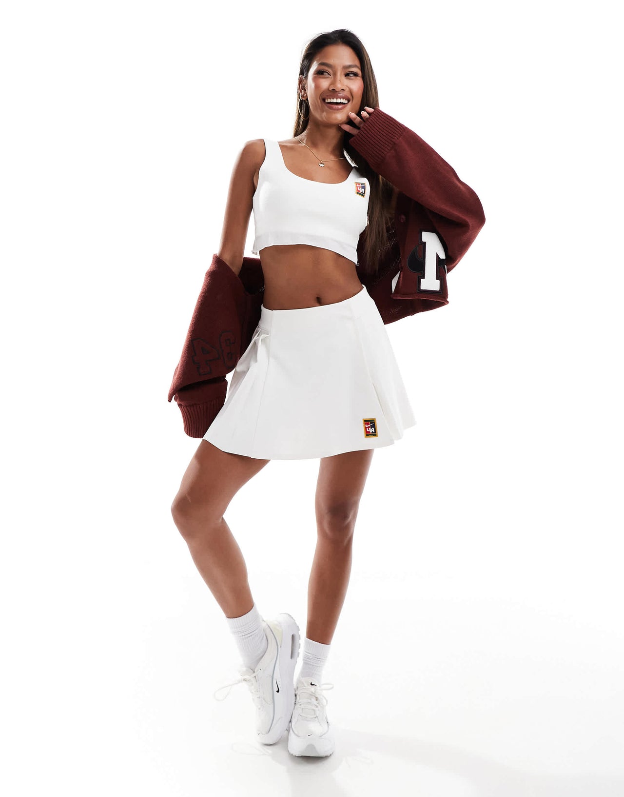 Nike YOON light support sports bra in white