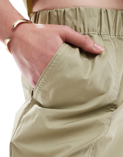 JDY wide leg trouser co-ord in sage green