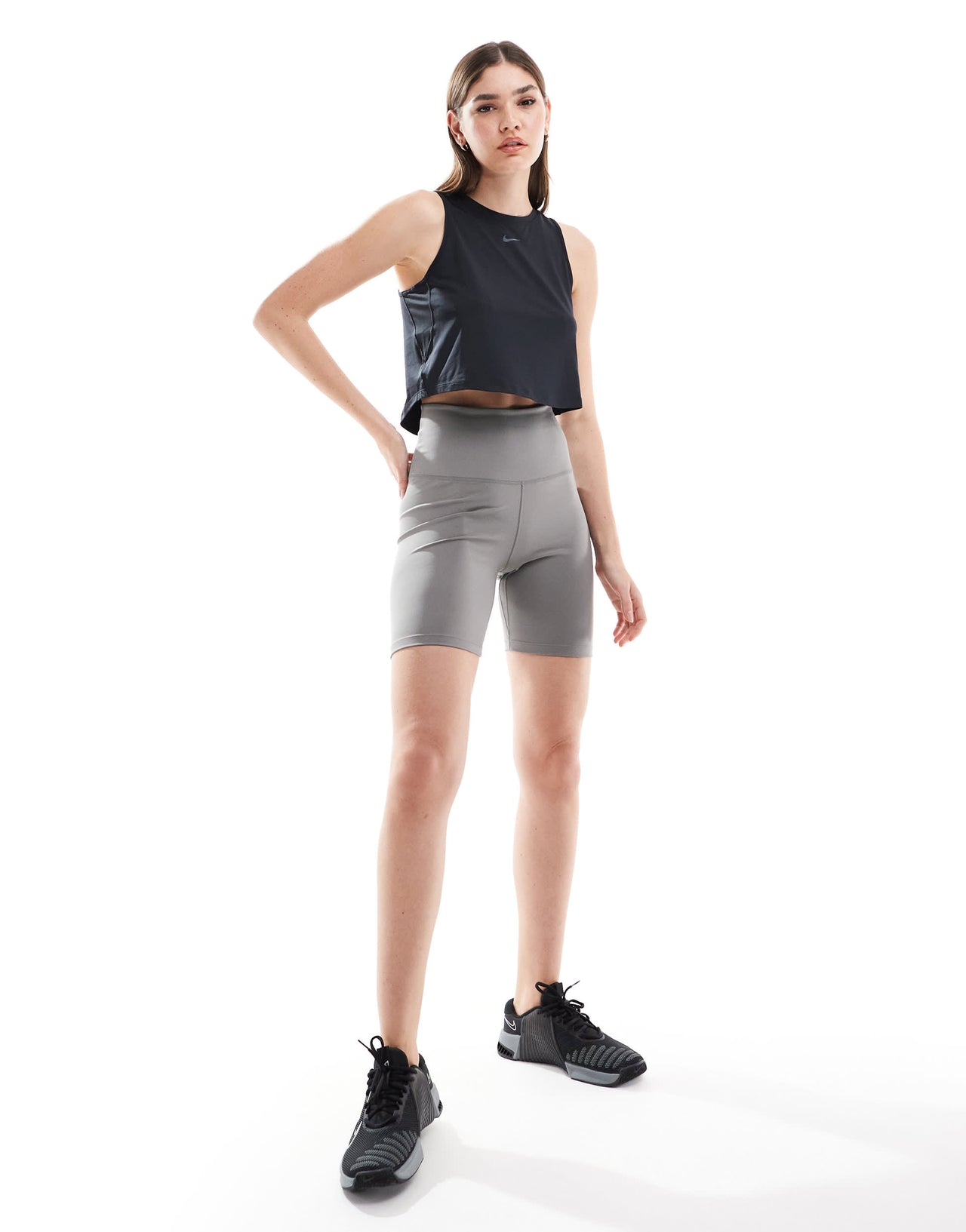 Nike One Training Dri-FIT classic cropped tank top in black