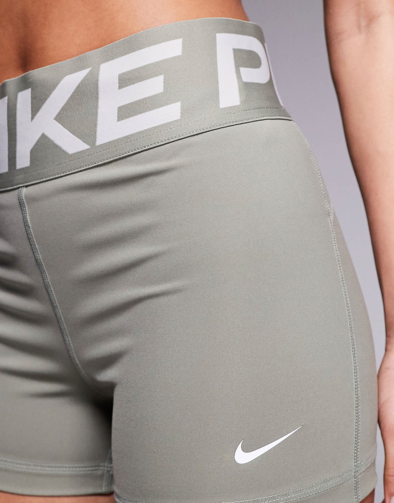 Nike Pro Training Dri-FIT 365 3 inch sculpt leggings shorts in khaki