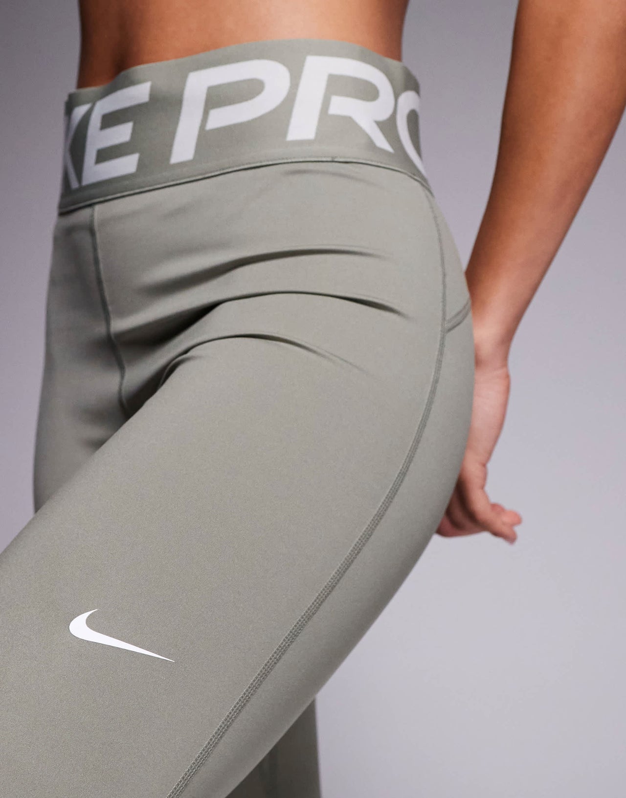 Nike Pro Training Dri-FIT high-waisted sculpt leggings in khaki
