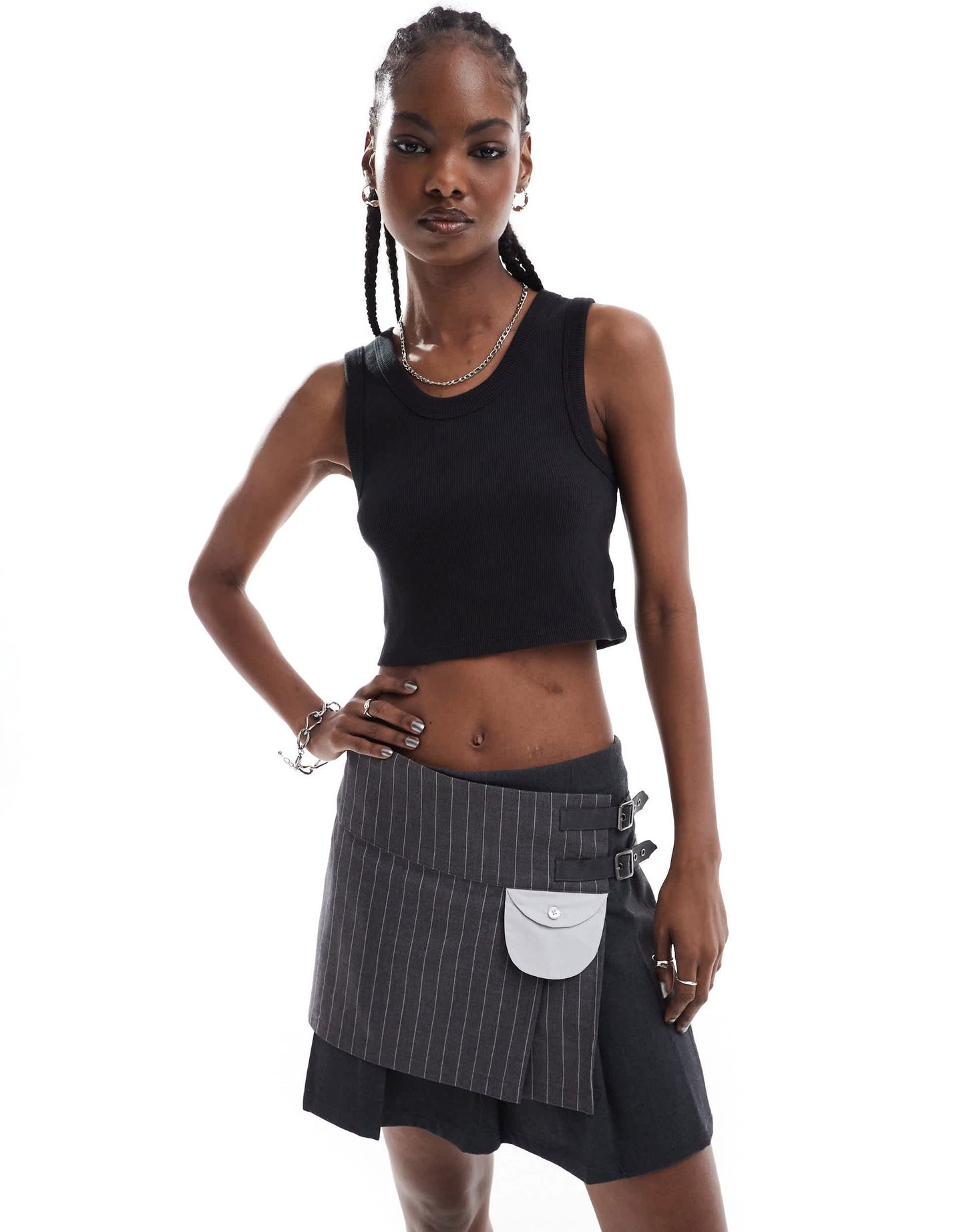 Vans drew rib tank top in black