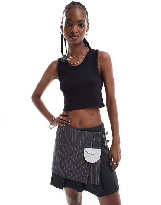 Vans drew rib tank top in black