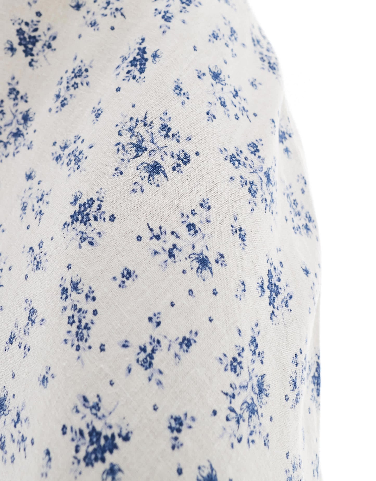 New Look co-ord linen blend ditsy floral skirt in cream