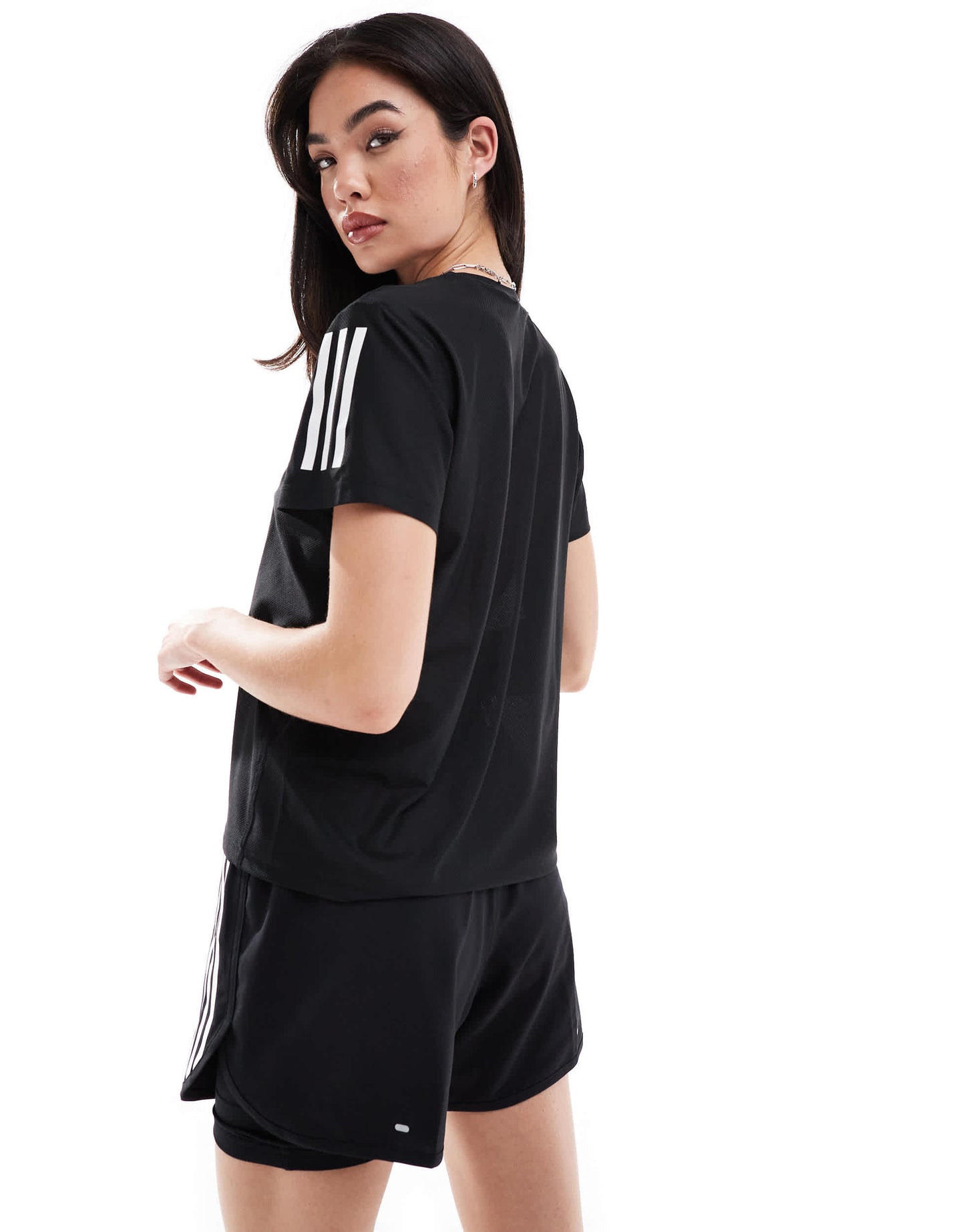 adidas Running Own The Run t-shirt in black