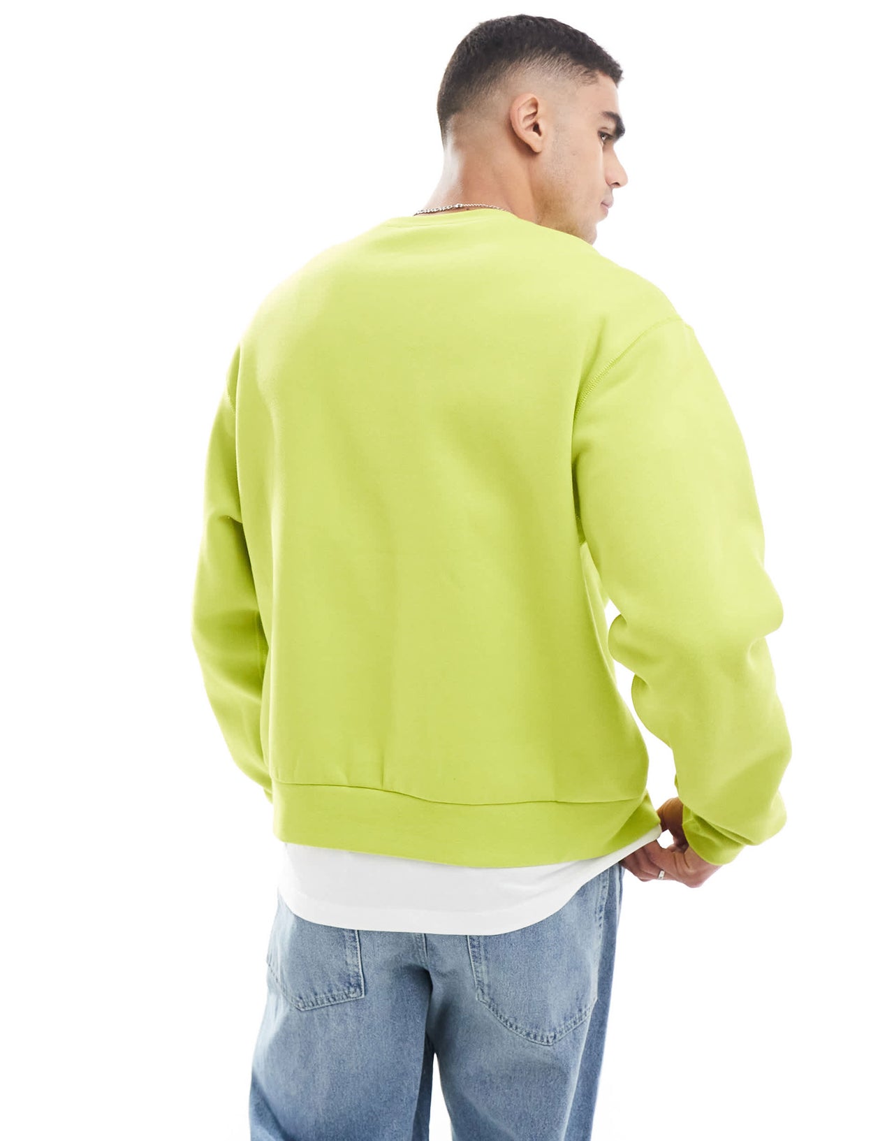 Nike SB essential logo crew neck sweatshirt in cactus green