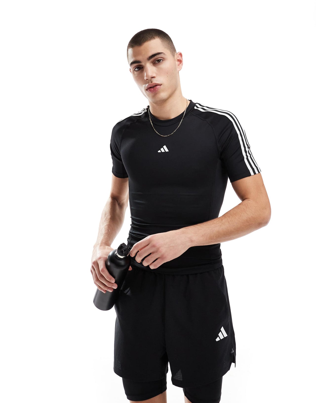 adidas Training tech fit t-shirt in black