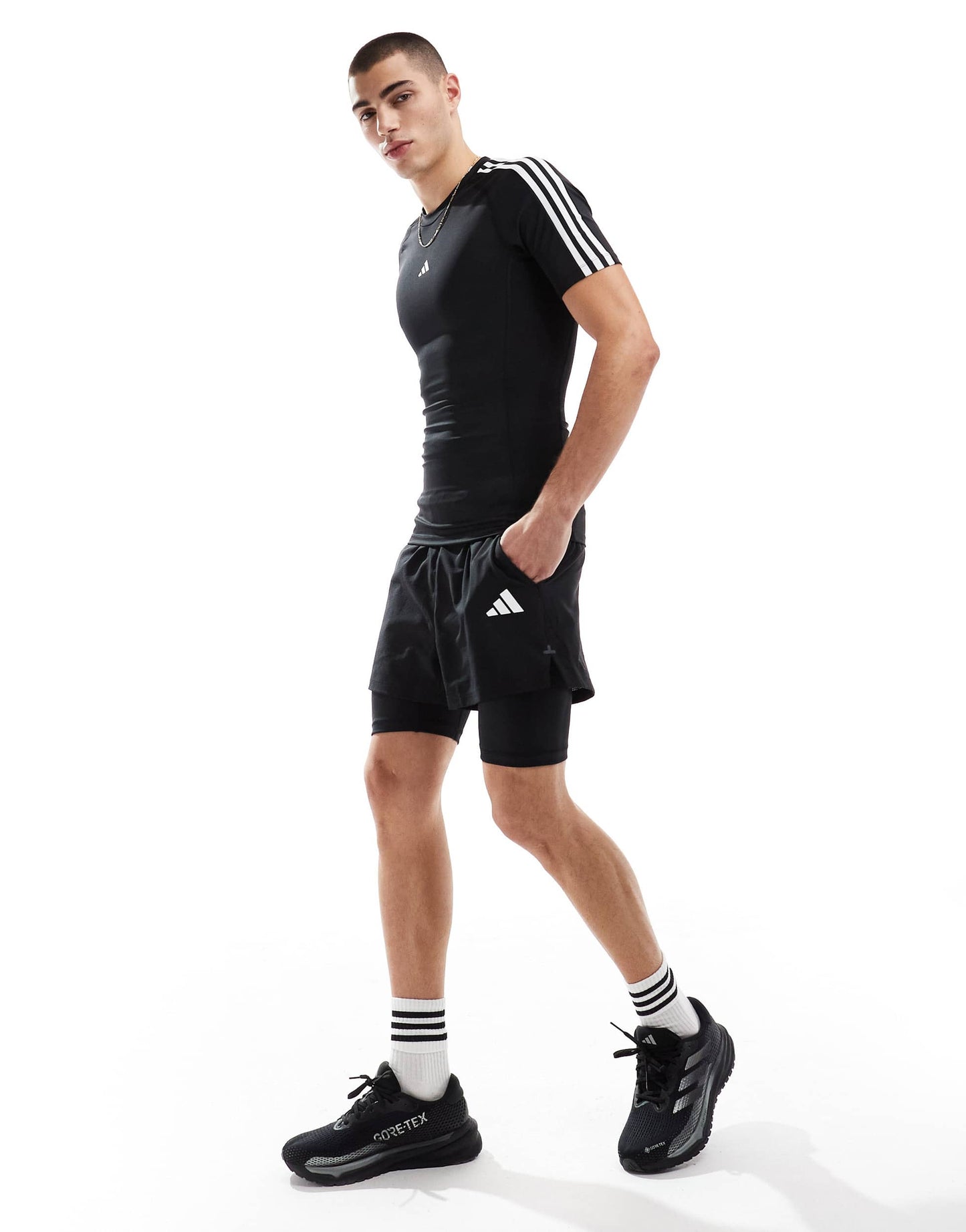 adidas Training tech fit t-shirt in black