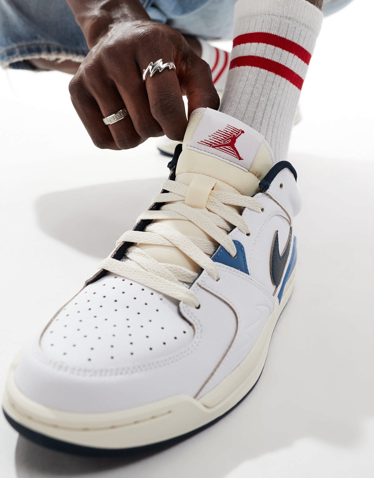 Jordan Stadium 90 trainers in white and red