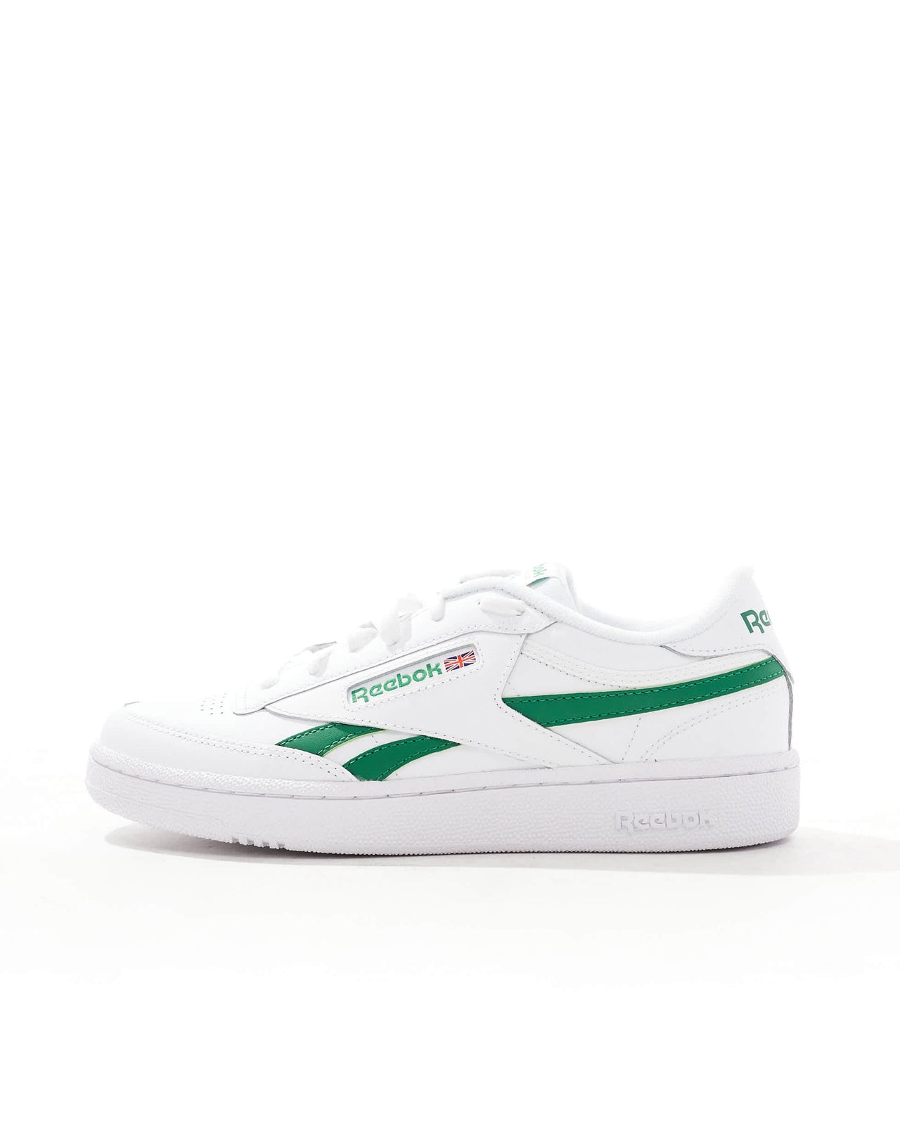 Reebok Club C Revenge trainers in white and green