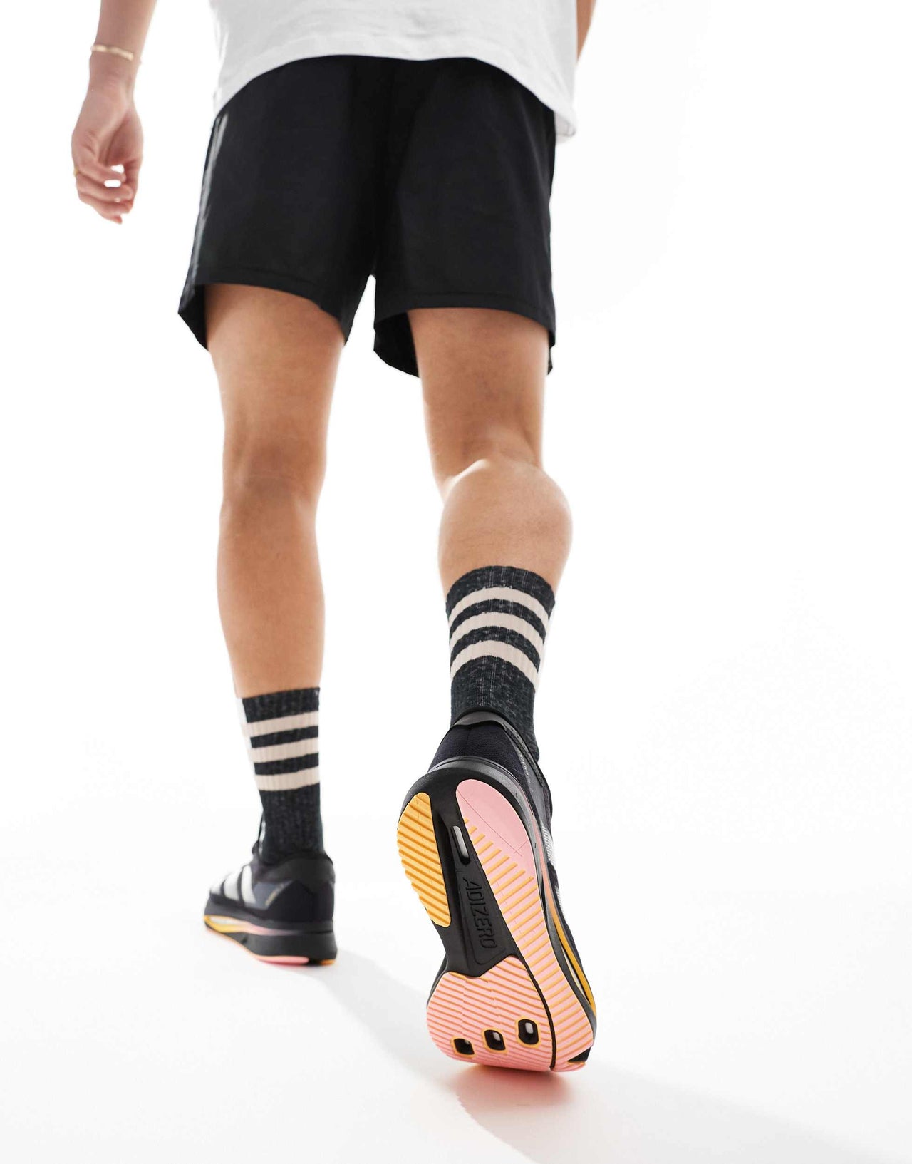 adidas Running Adizero SL2 trainers in black with orange