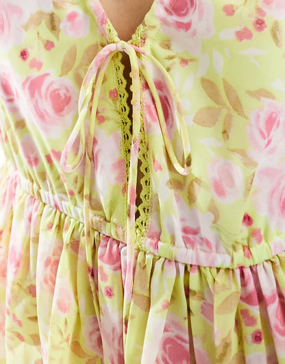 ASOS DESIGN peplum detail cami co-ord top in floral print