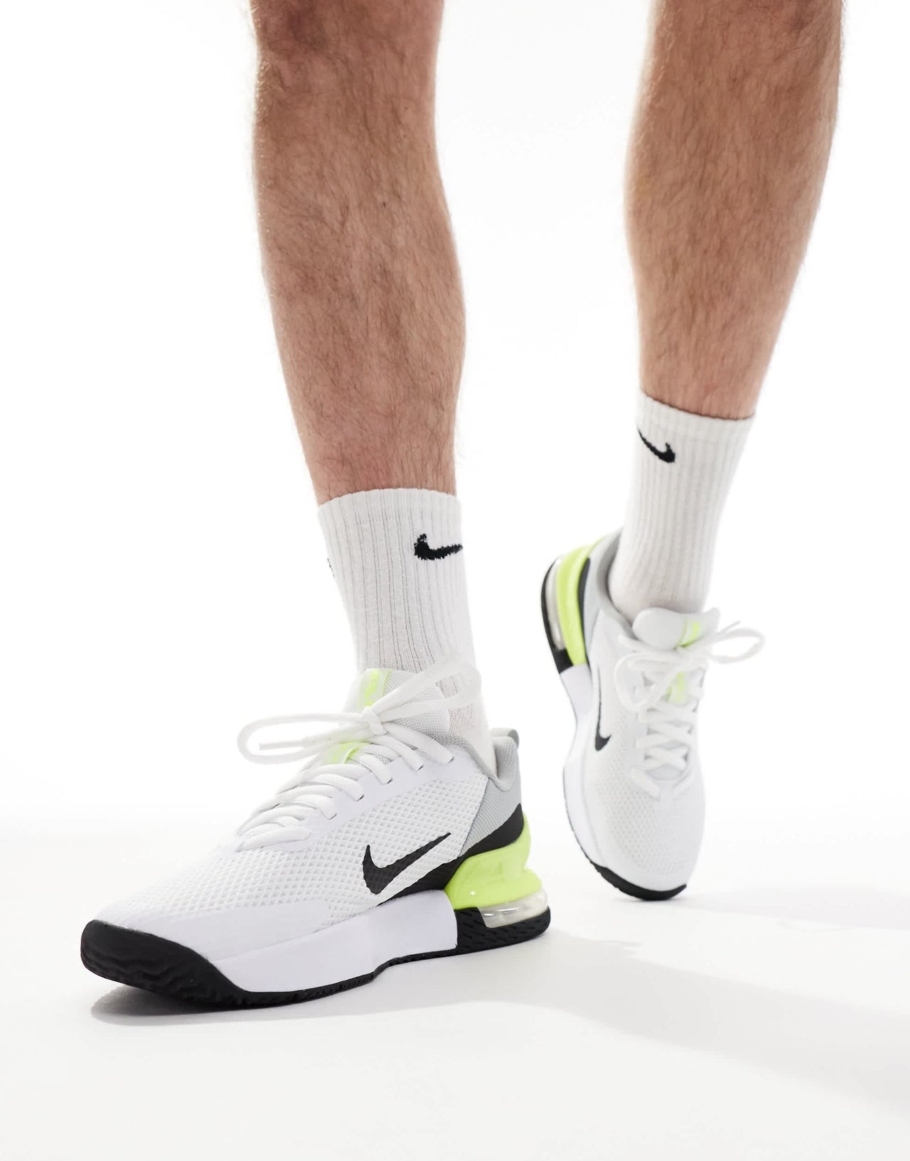 Nike Training Air Max Alpha 6 trainers in white and green