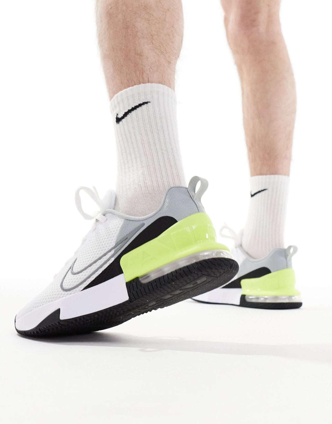 Nike Training Air Max Alpha 6 trainers in white and green