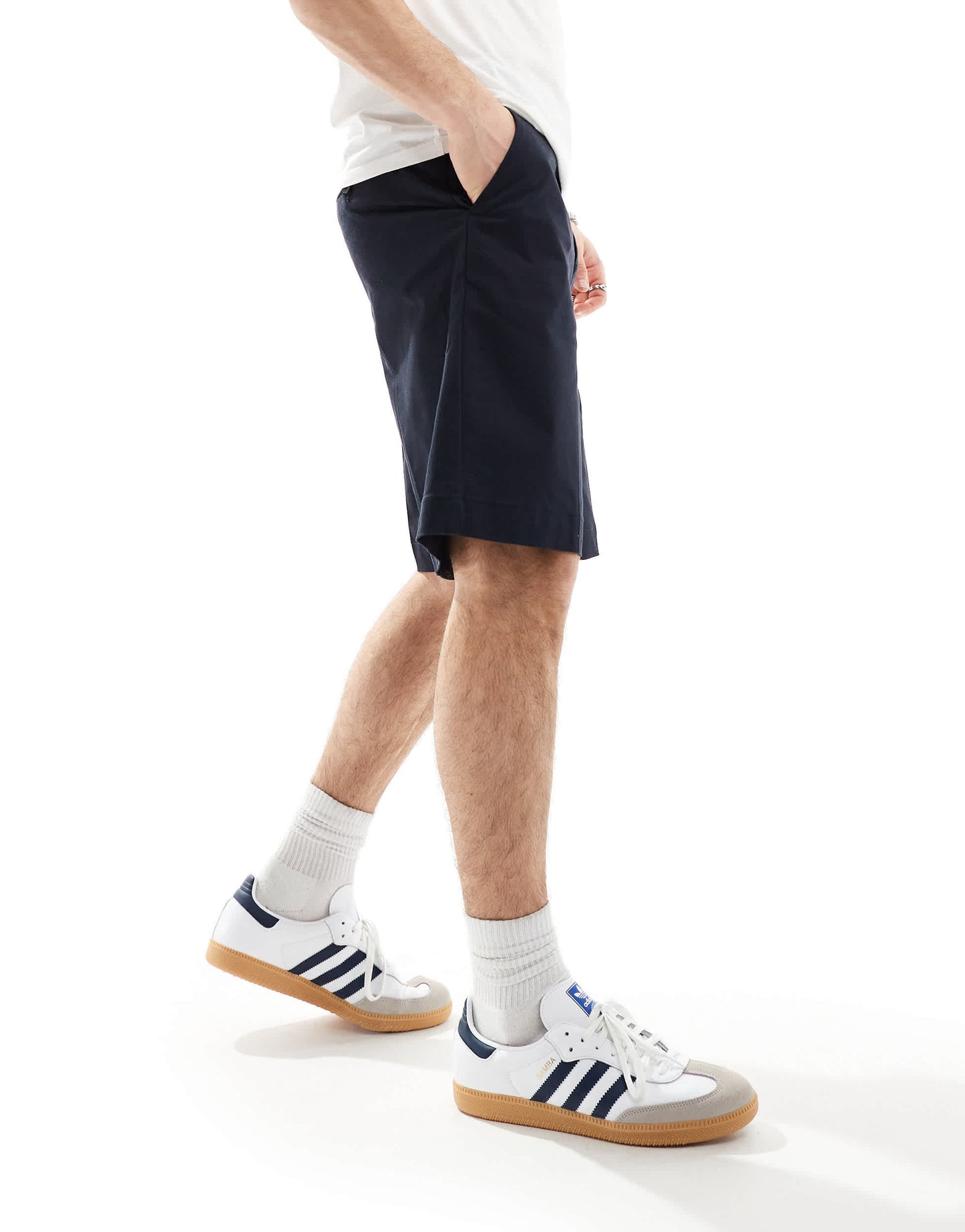 Jack & Jones baggy fit chino short in navy