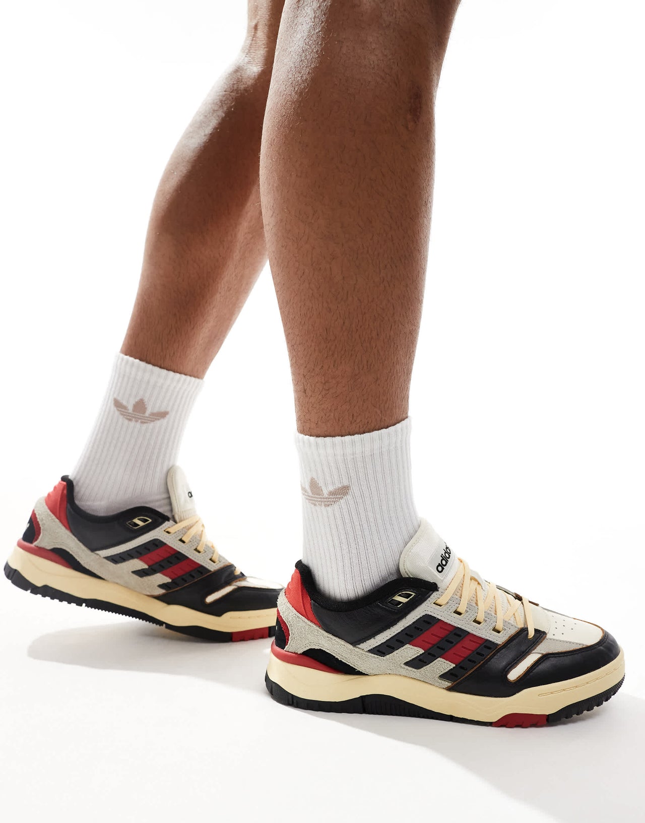 adidas Originals Torsion Phantom Low trainers in off white, black & red