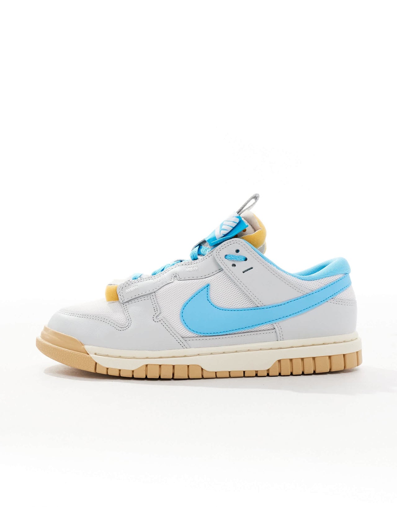 Nike Dunk Low jumbo trainers in white and blue