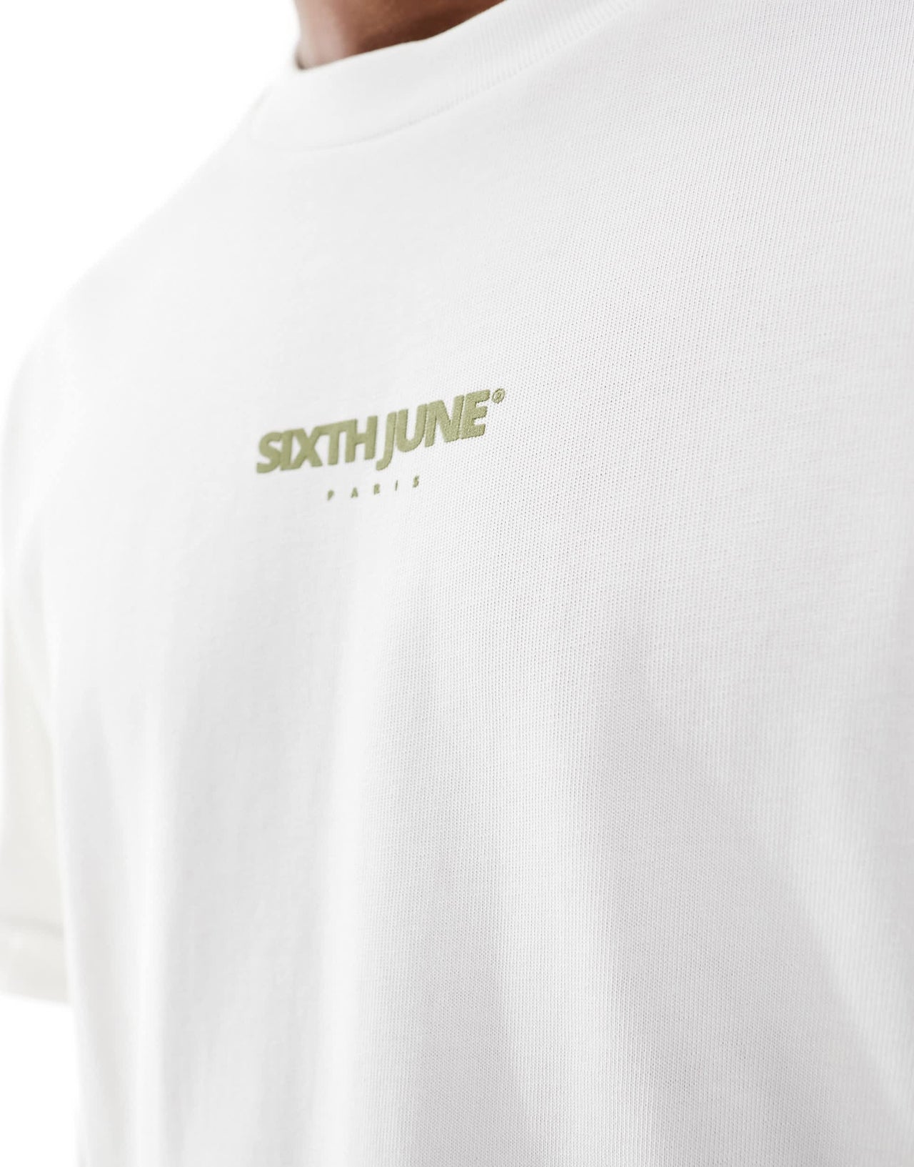 Sixth June oversized graphic back t-shirt in off white