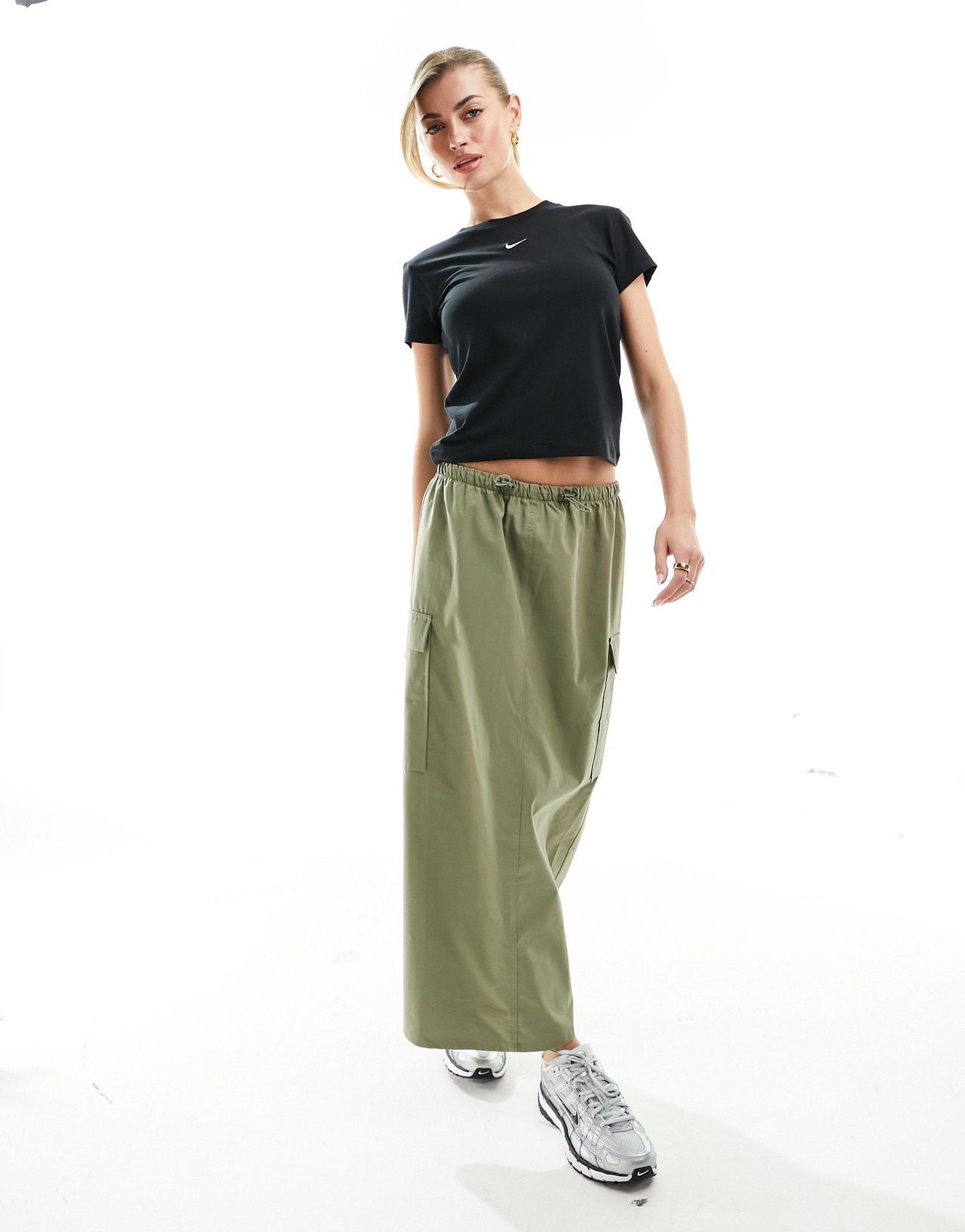 Nike Chill cropped t-shirt in black