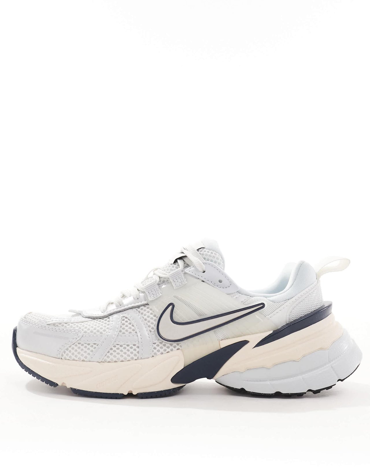 Nike V2K Run trainers in white and navy
