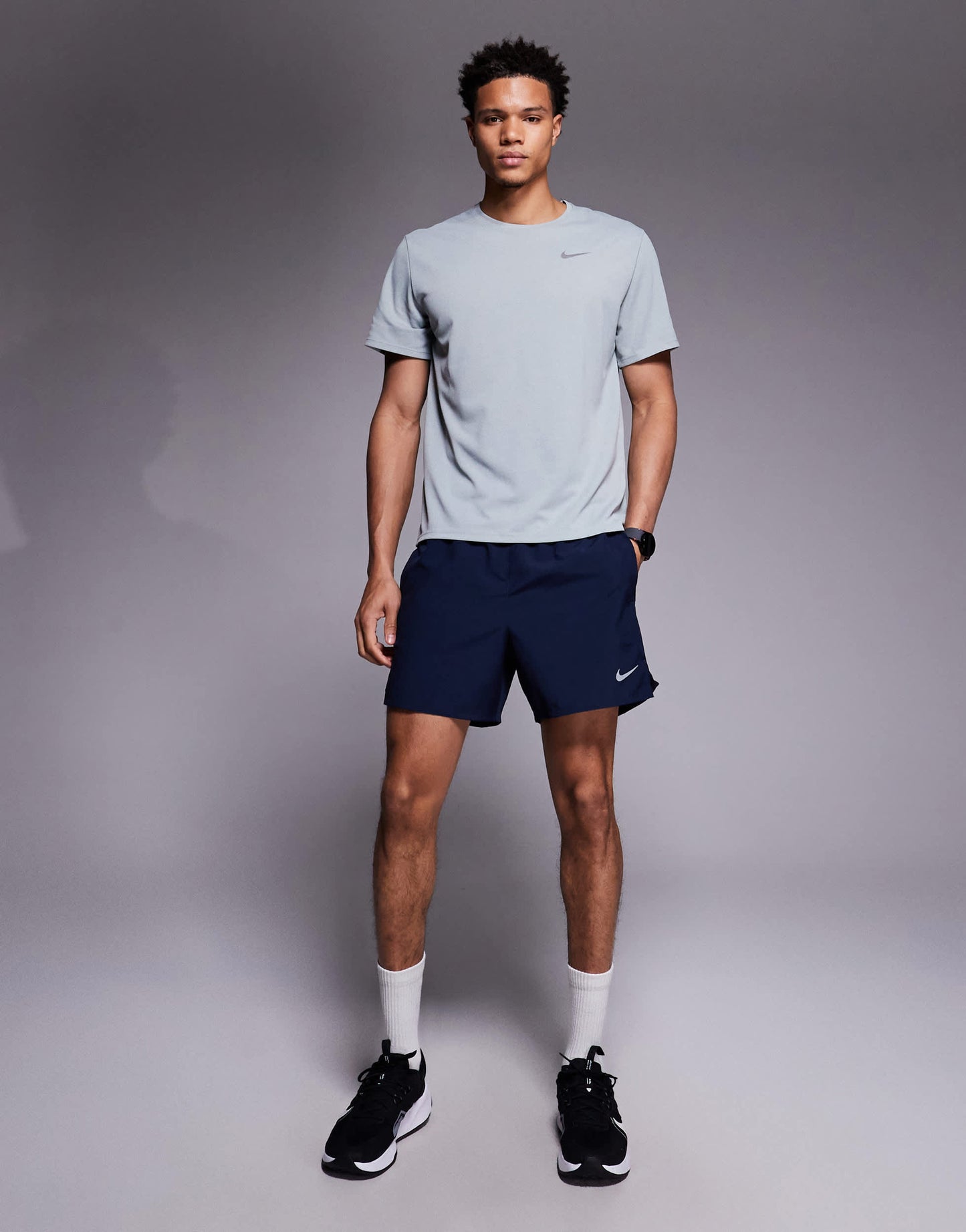 Nike Running Miler Dri-FIT t-shirt in grey