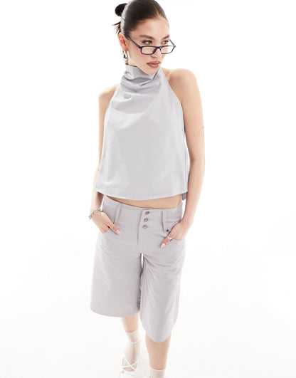 Heretic Nine halter backless stream top co-ord