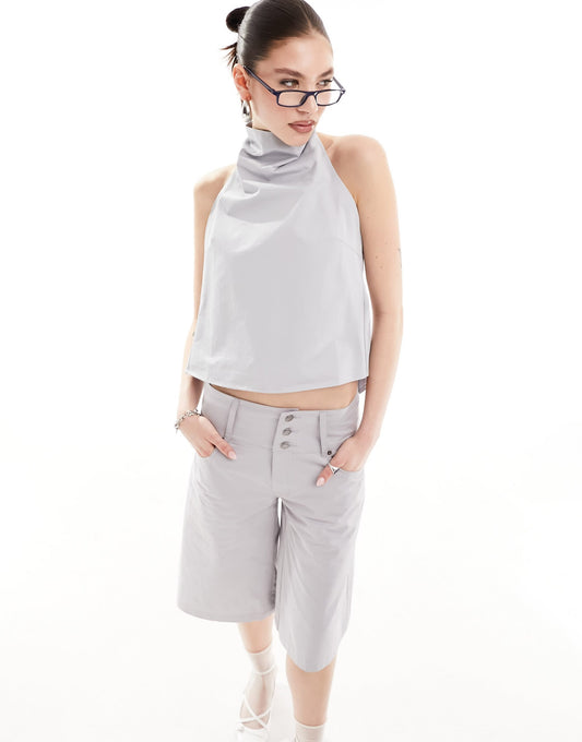 Heretic Nine halter backless stream top co-ord