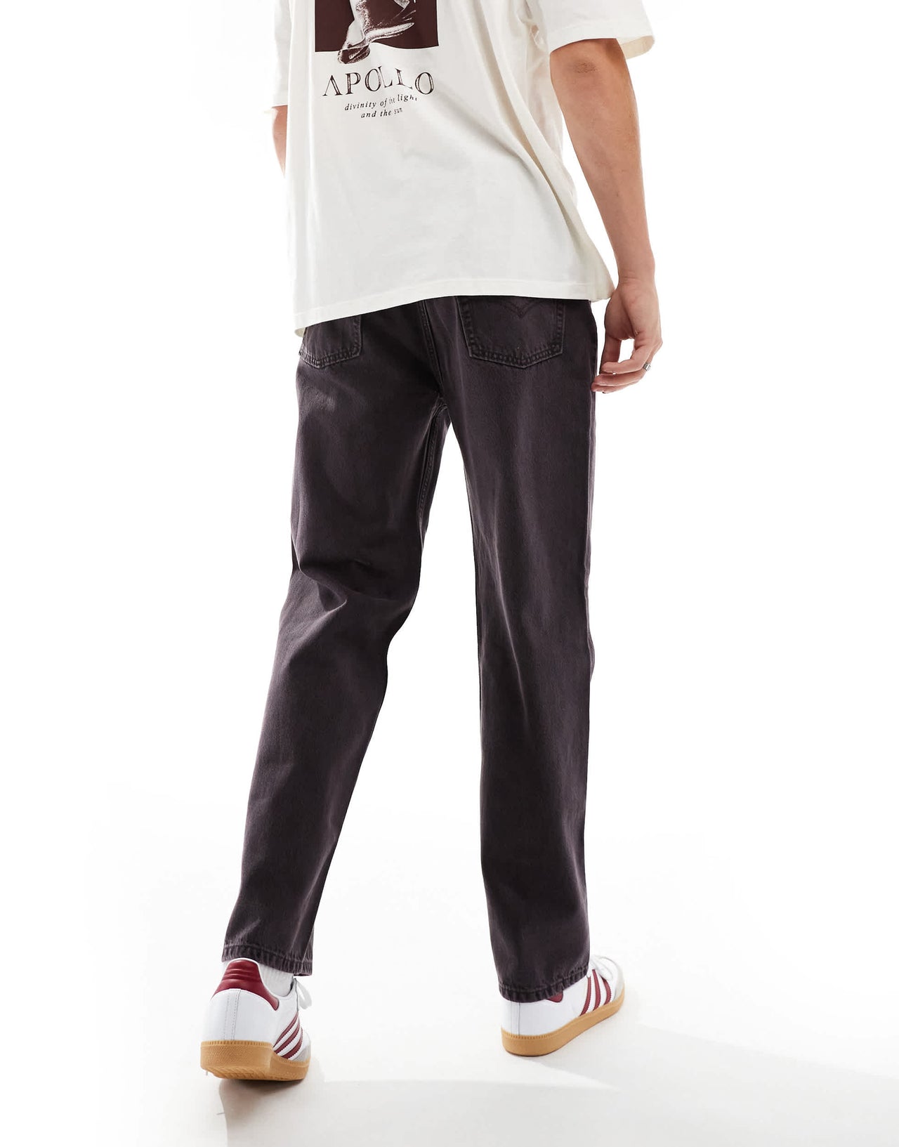 Levi's 565 '97 loose straight fit jeans in washed black with purple tint