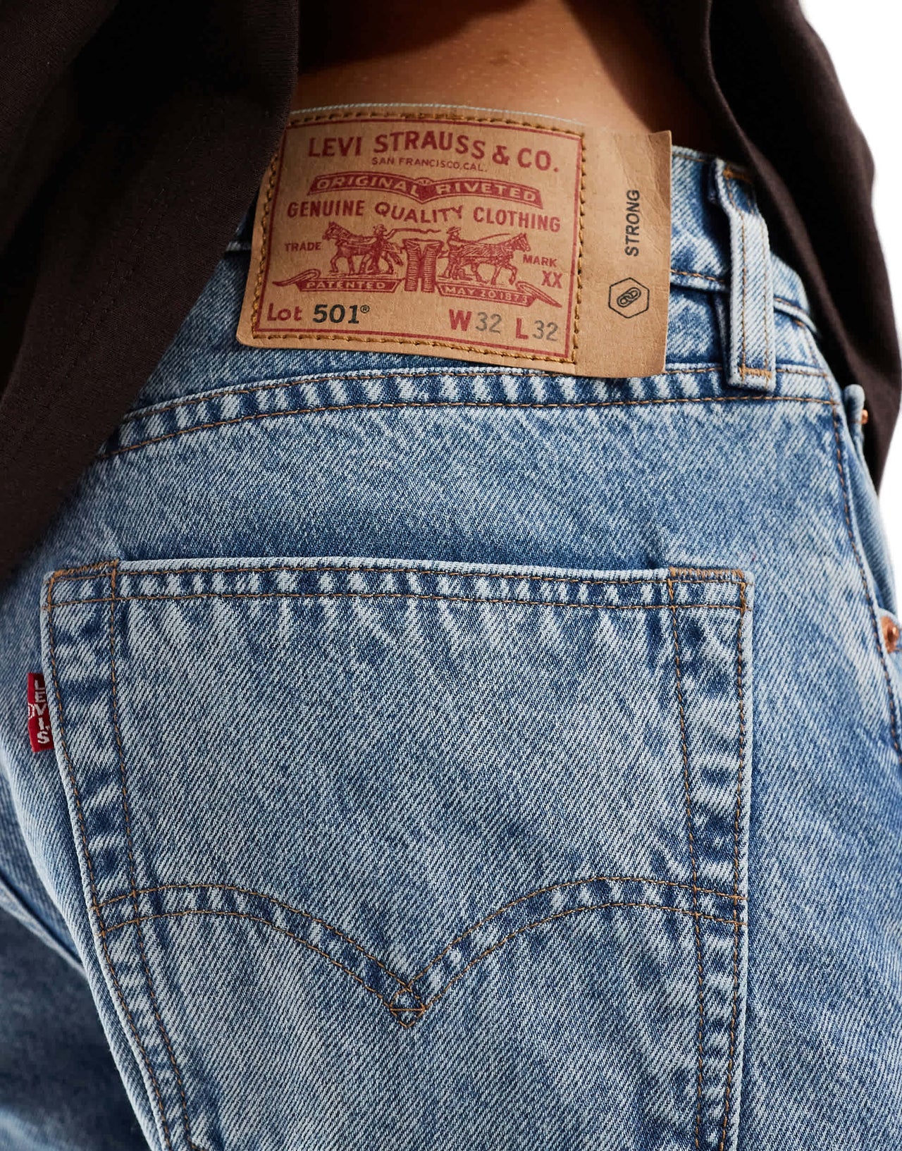 Levi's Skateboarding 501 straight fit jeans in light blue