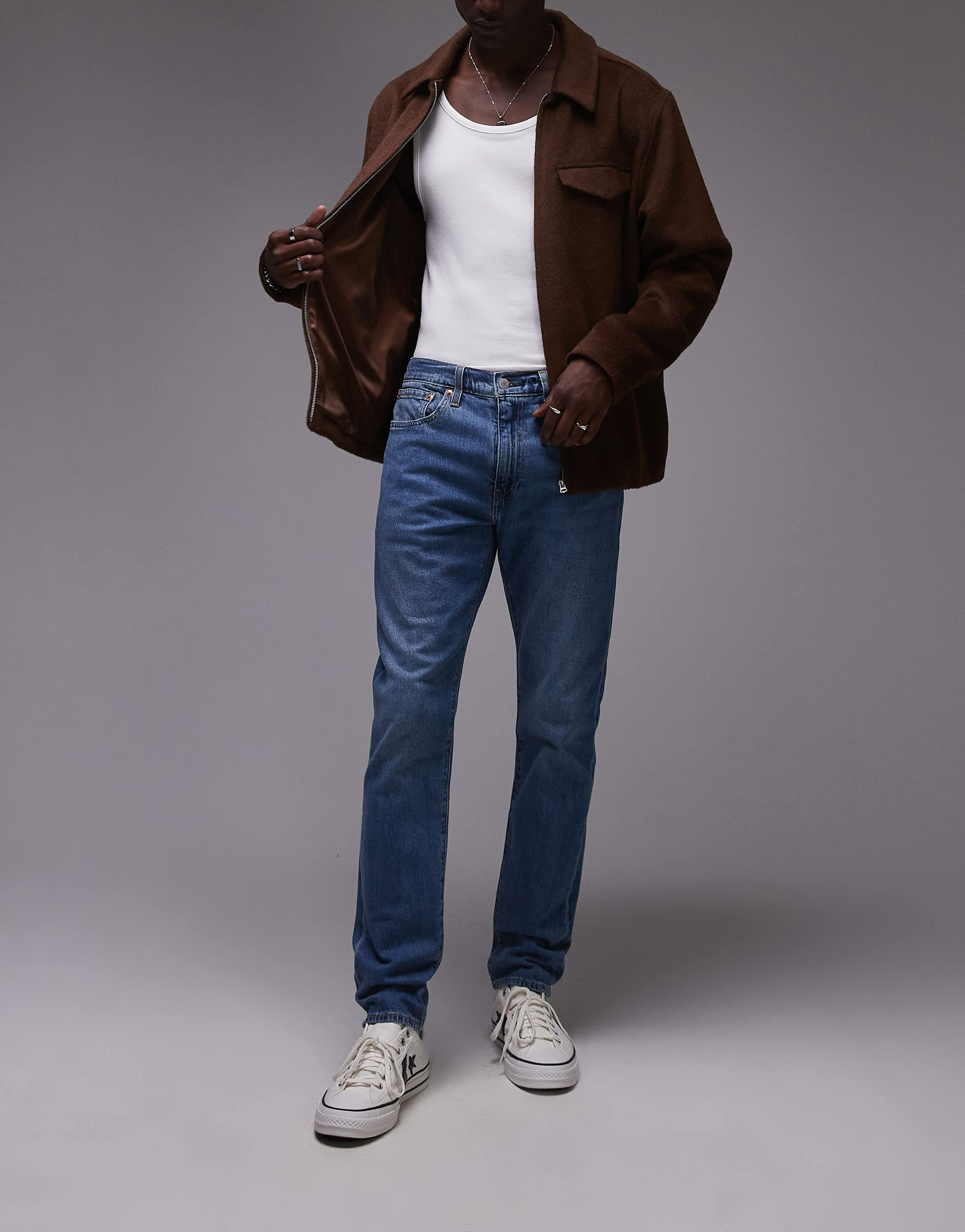 Levi's 512 slim tapered jeans in mid blue