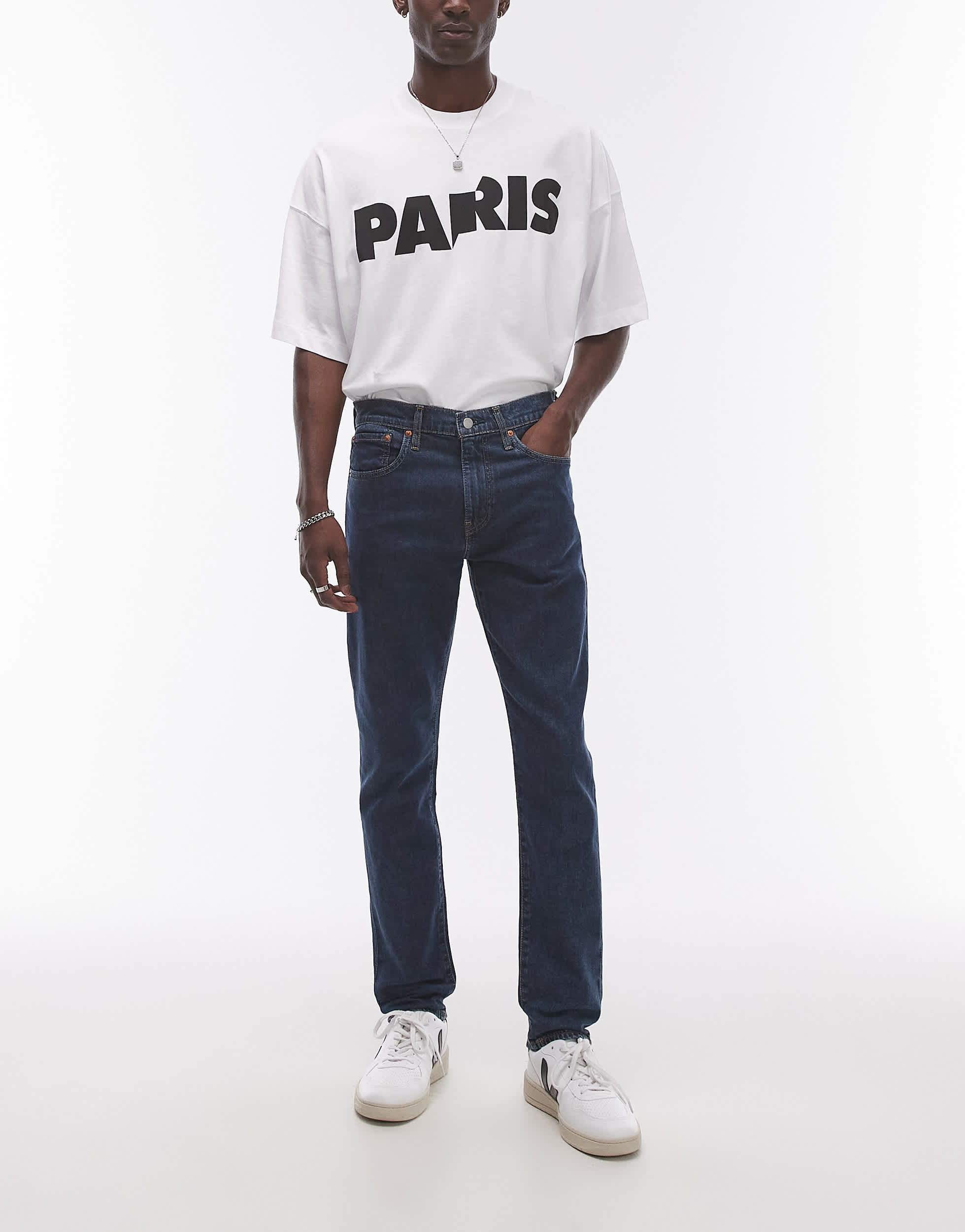 Levi's 512 slim taper jeans in dark blue