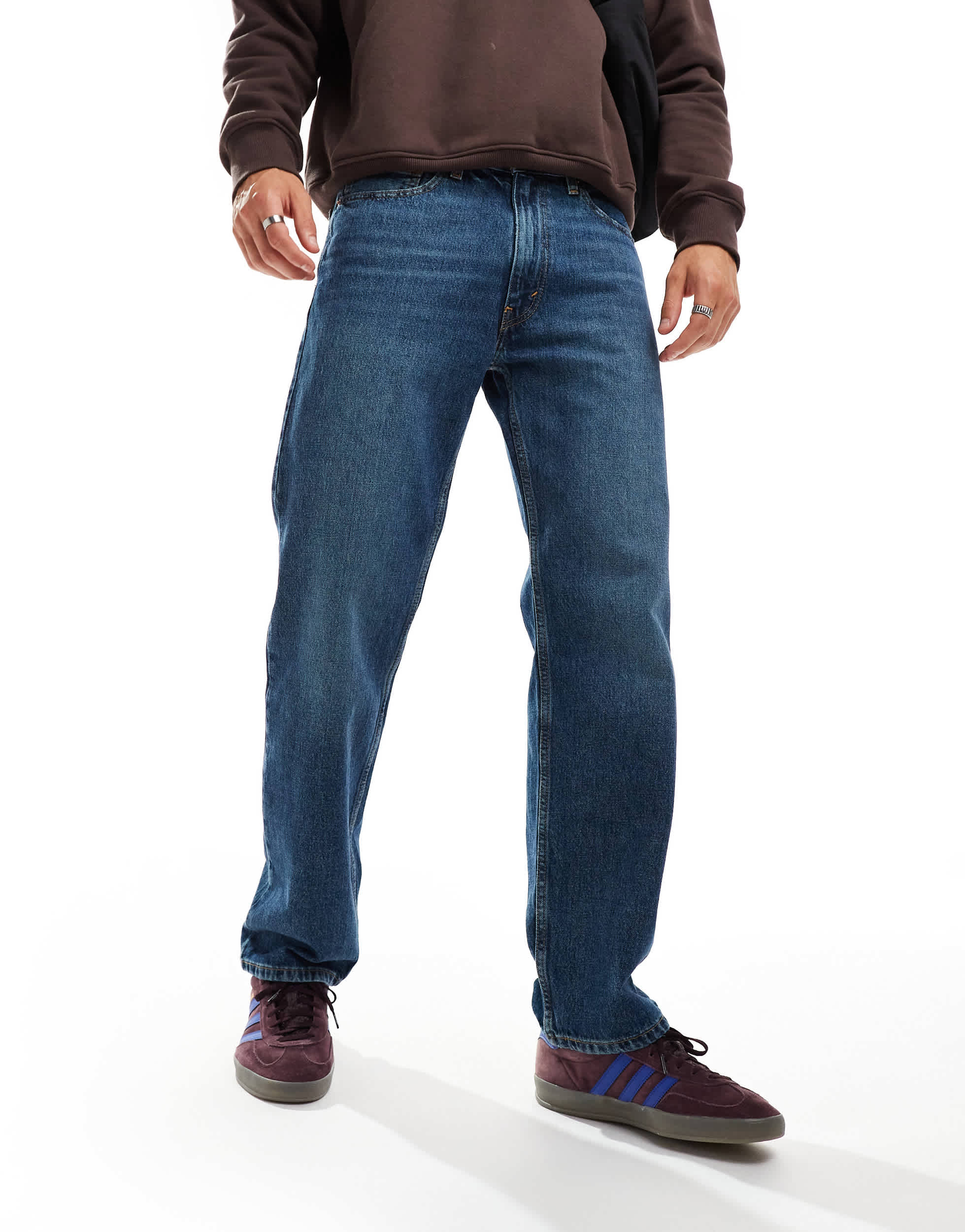 Levi's 555 '96 relaxed straight fit jeans in mid blue