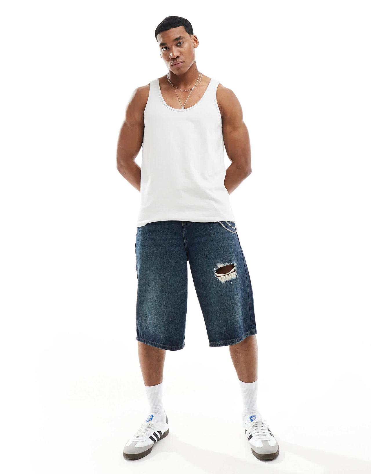 ASOS DESIGN heavyweight vest in light grey