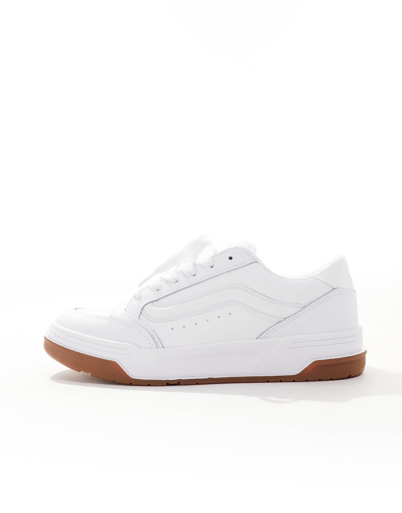Vans Hylane chunky trainers in white with gum sole