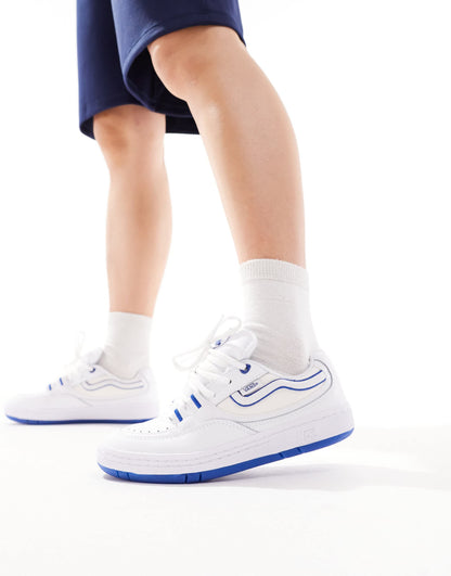Vans Speed trainers in white and blue
