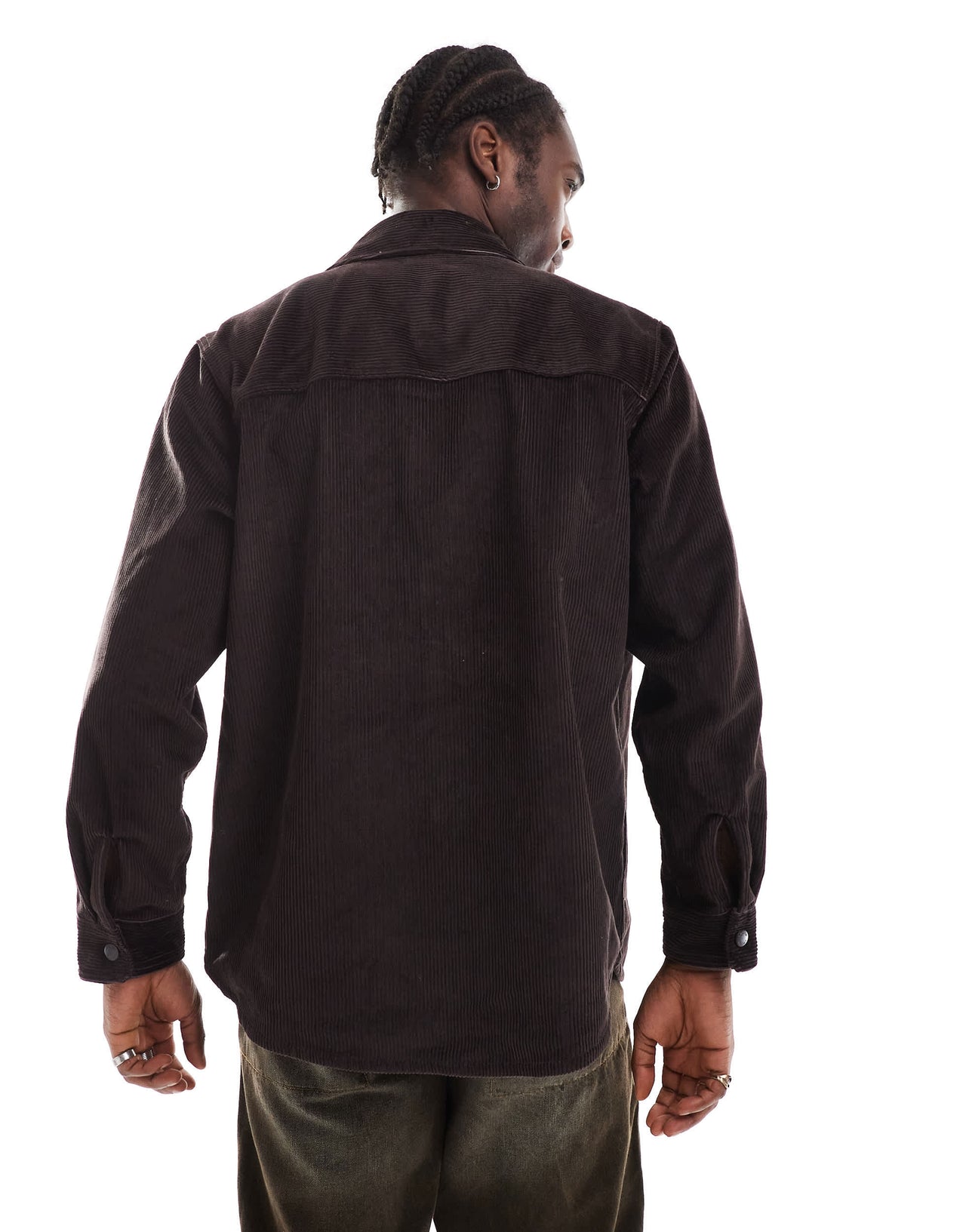 Levi's Workwear Telegraph quilted cord overshirt jacket in brown