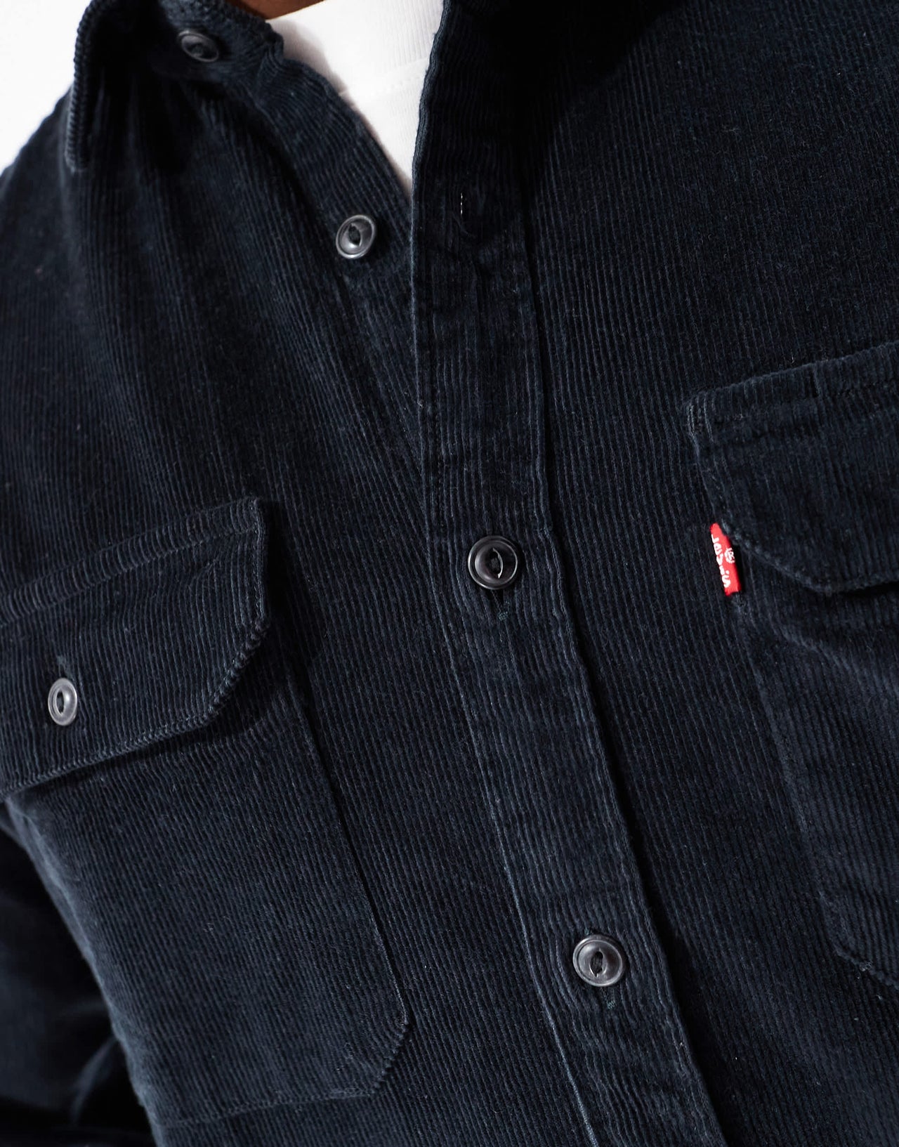 Levi's Jackson cord worker shirt in black