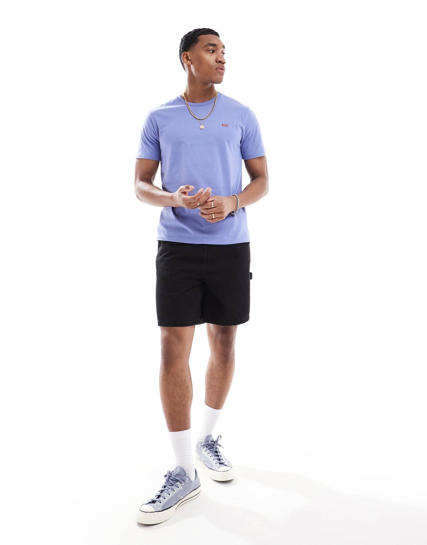 Levi's original batwing logo t-shirt in blue