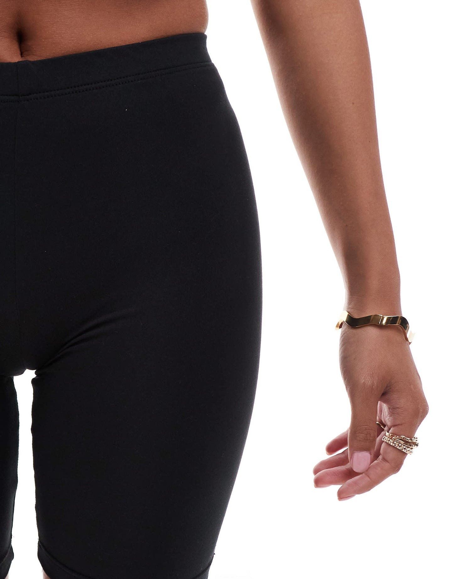 Brave Soul Petite sindy legging shorts in black