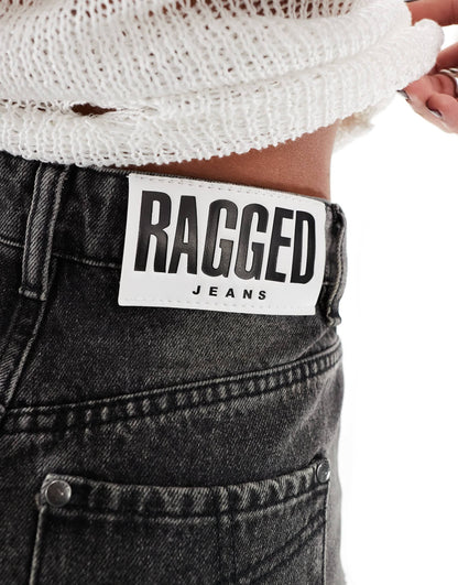 The Ragged Priest low rise release jeans in Y2K grey wash