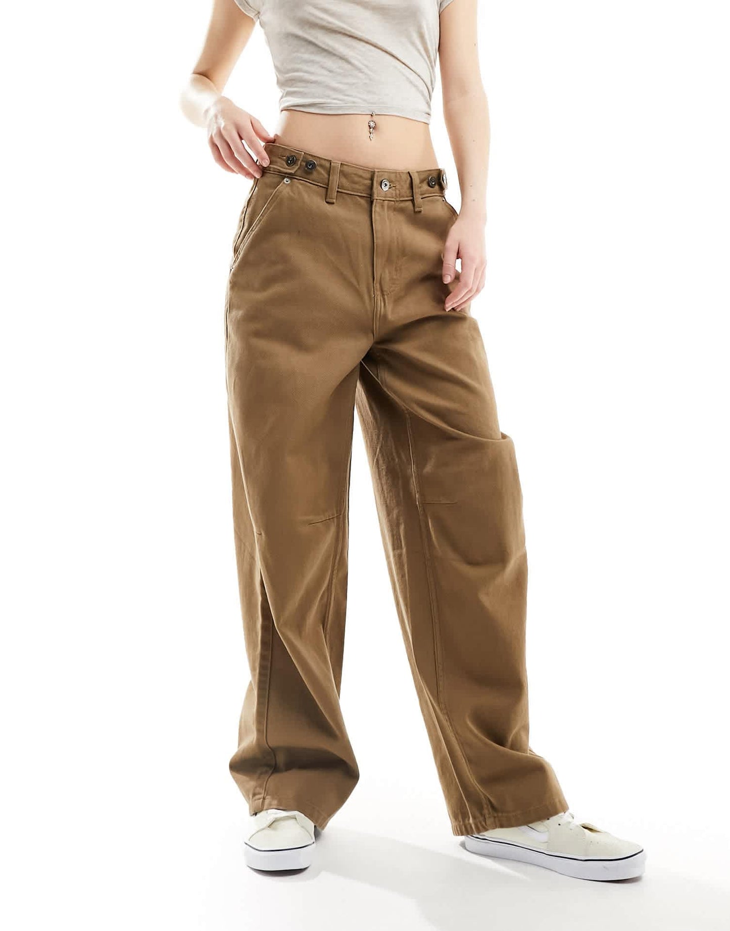Vans curbside trousers in brown