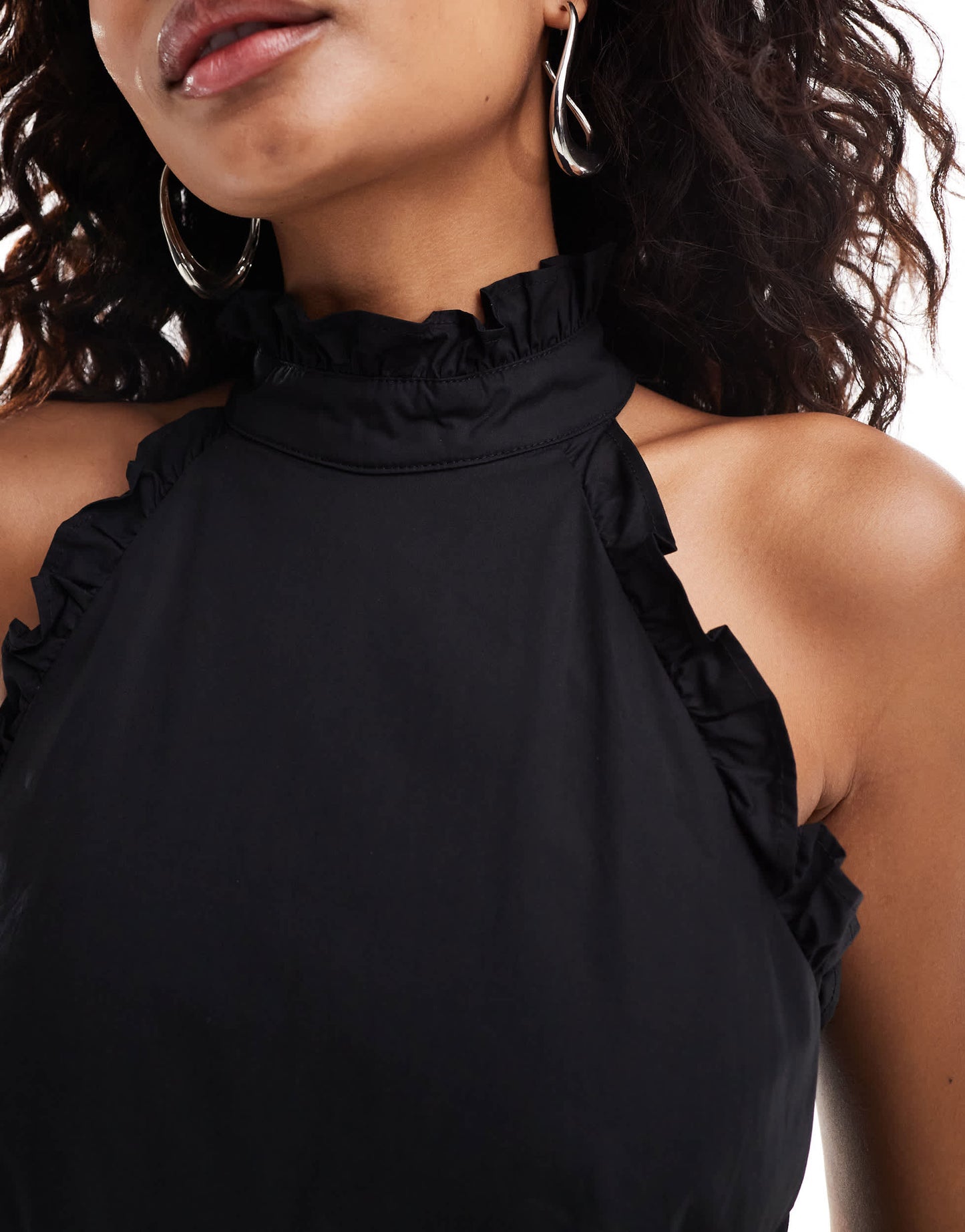 Sister Jane halterneck cotton maxi dress in black co-ord